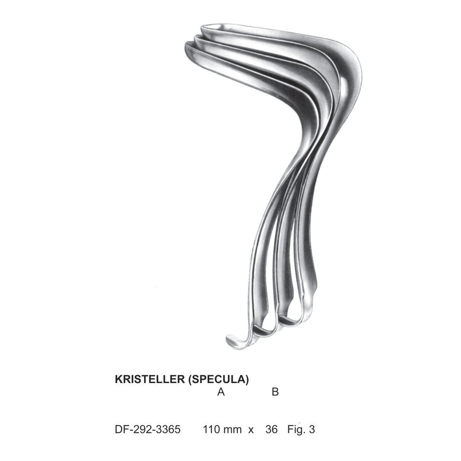 Kristeller Vaginal Specula, Fig.3  110 X 36mm (DF-292-3365) by Dr. Frigz