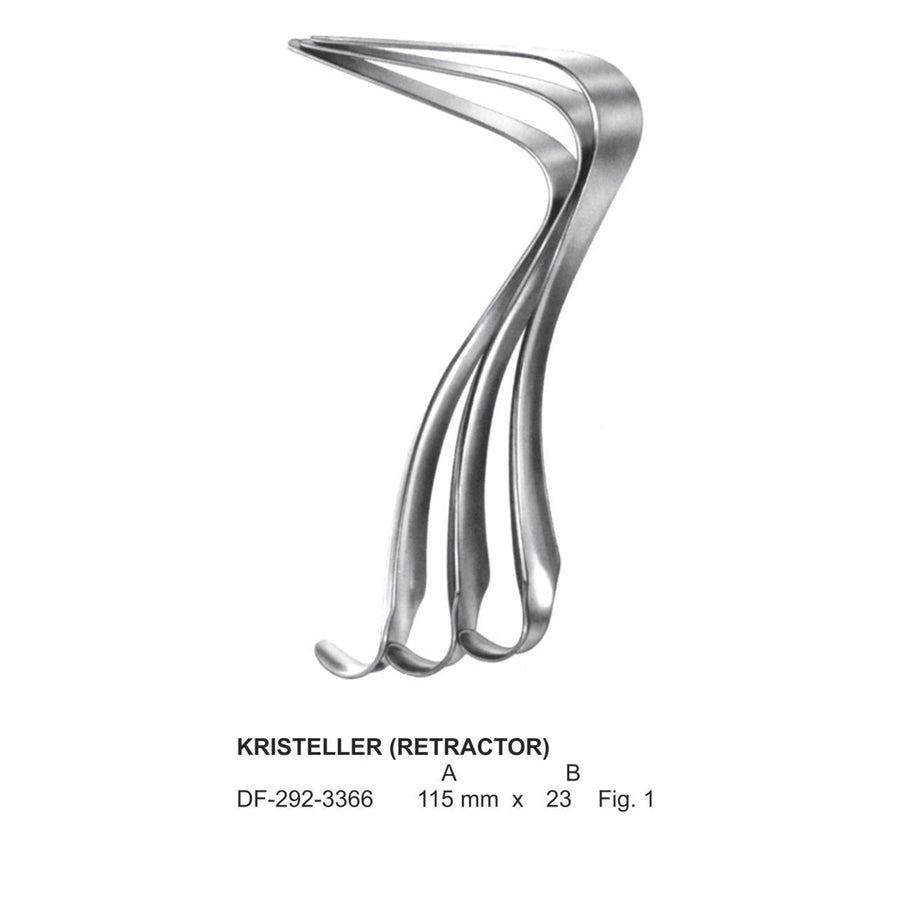 Kristeller Retractors, Fig.1 115 X 23mm (DF-292-3366) by Dr. Frigz