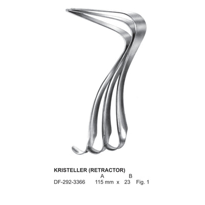 Kristeller Retractors, Fig.1 115 X 23mm (DF-292-3366)