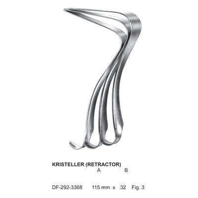 Kristeller Retractors, Fig.3  115 X 32 mm  (DF-292-3368)