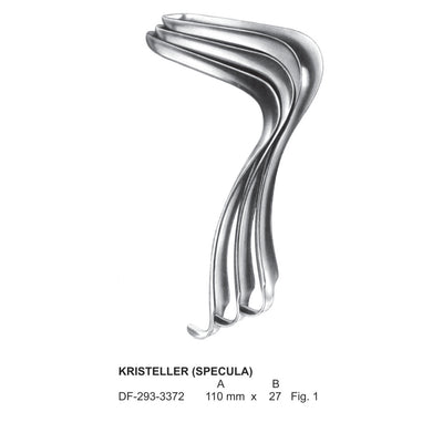 Kristeller Vaginal Specula, Fig.1 110 X 27mm (DF-293-3372)