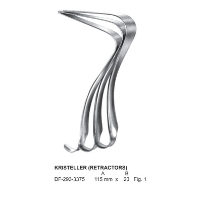Kristeller Retractors, Fig.1 , 115 X 23mm (DF-293-3375)