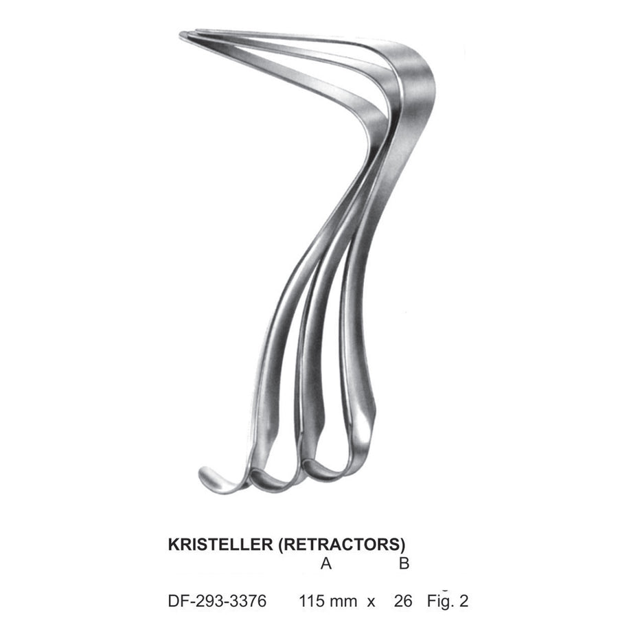 Kristeller Retractors, Fig.2 , 115 X 26mm (DF-293-3376) by Dr. Frigz