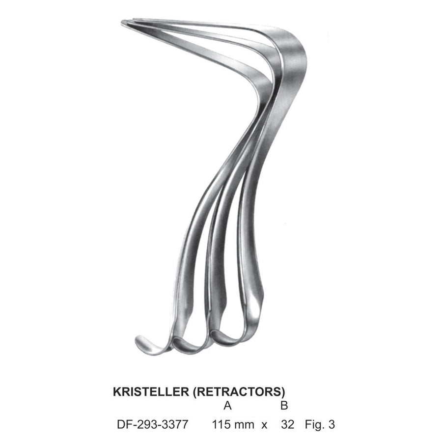 Kristeller Retractors, Fig.3 , 115 X 32mm (DF-293-3377) by Dr. Frigz