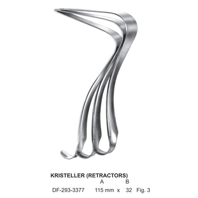 Kristeller Retractors, Fig.3 , 115 X 32mm (DF-293-3377)