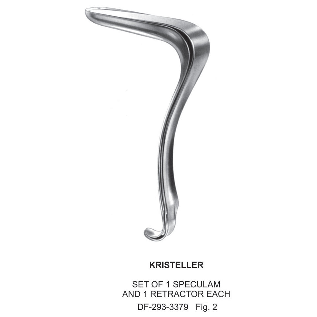 Kristeller Specula Retractors Set Fig 2  (DF-293-3379) by Dr. Frigz