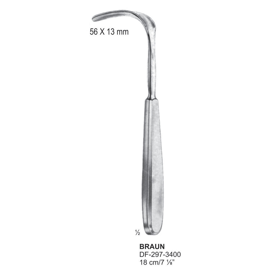 Braun Vaginal Specula, 56 X 13mm , 18cm  (DF-297-3400) by Dr. Frigz