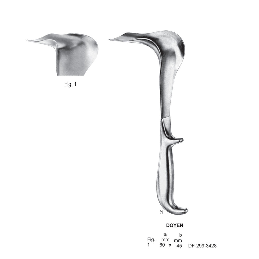 Doyen Vaginal Specula, Fig.1 , 60 X 45mm (DF-299-3428) by Dr. Frigz