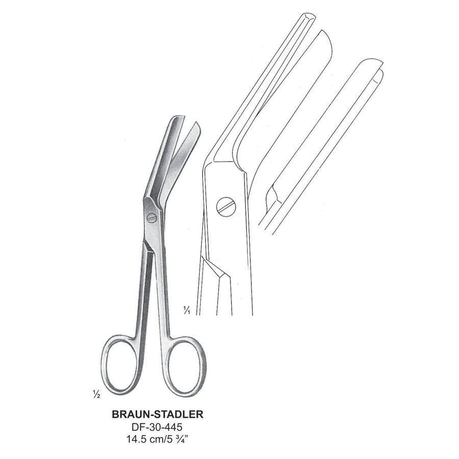 Braun-Stadler Umblical Scissors, 14.5cm  (DF-30-445) by Dr. Frigz