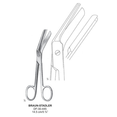 Braun-Stadler Umblical Scissors, 14.5cm  (DF-30-445)