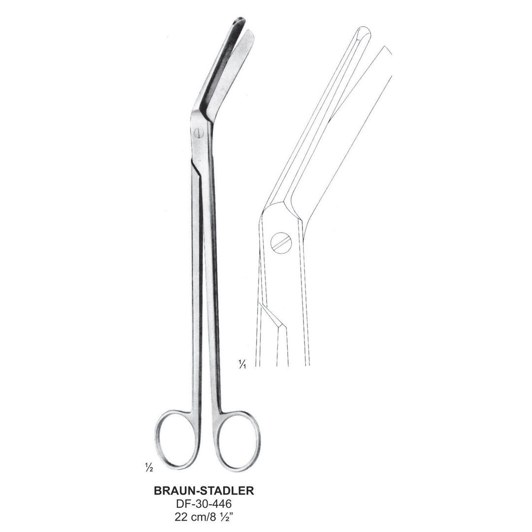Braun-Stadler Umblical Scissors, 22cm  (DF-30-446) by Dr. Frigz