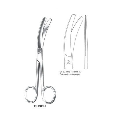 Busch Umblical Scissors, One Tooth Cutting Edge, 13cm (DF-30-447B)