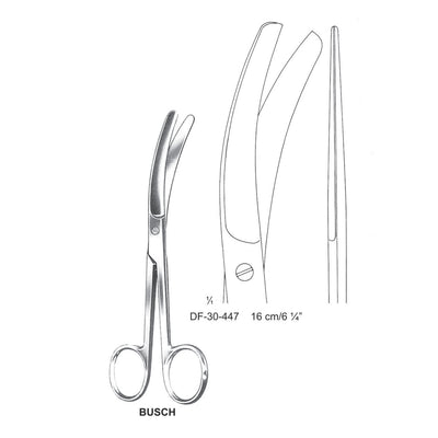 Busch Umblical Scissors, 16cm (DF-30-447)