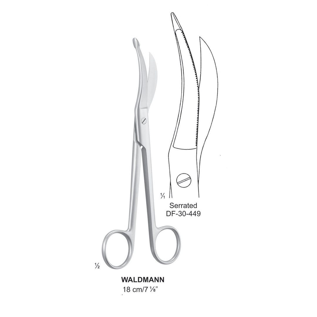 Waldmann Episiotomy Scissors, Serrated, 18cm  (DF-30-449) by Dr. Frigz