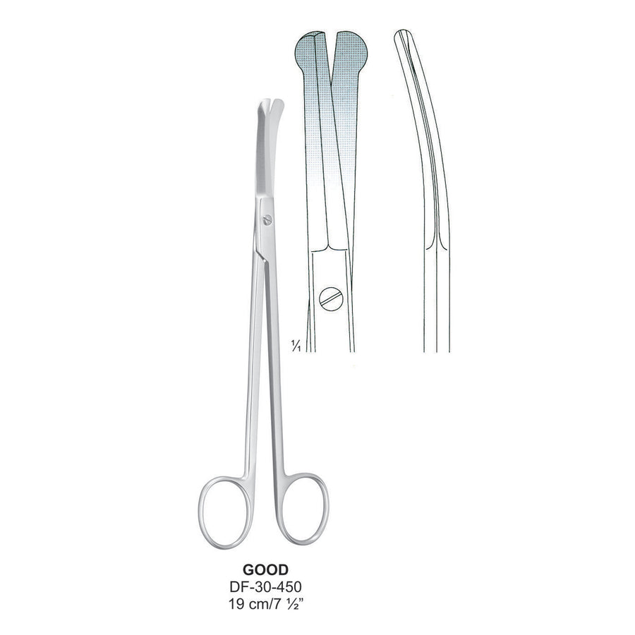 Good Tonsil Scissors, Curved, 19cm (DF-30-450) by Dr. Frigz