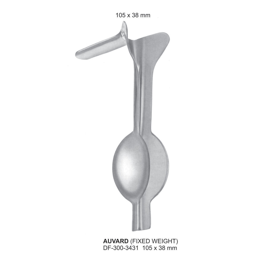 Auvard Vaginal Speculums, Fixed Weight, 105X38mm  (DF-300-3431) by Dr. Frigz
