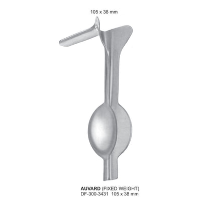 Auvard Vaginal Speculums, Fixed Weight, 105X38mm  (DF-300-3431)