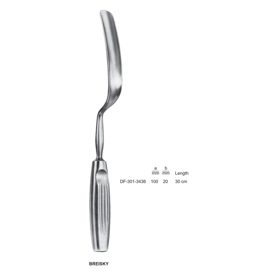 Briesky Vaginal Specula 100X20mm , 30cm  (DF-301-3436) by Dr. Frigz