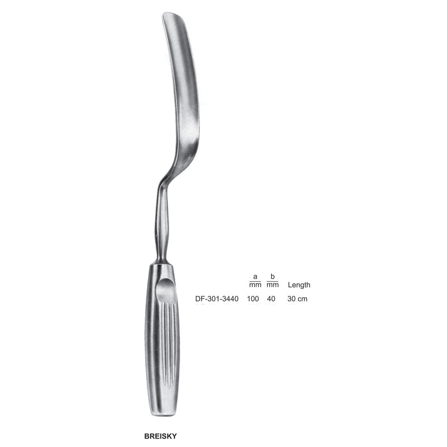 Briesky Vaginal Specula 100X40mm , 30cm  (DF-301-3440) by Dr. Frigz