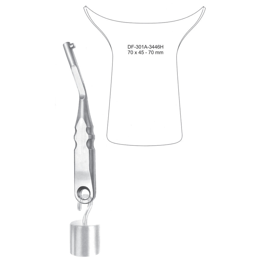 Scherbak Vaginal Specula Blade Only 70X45-70mm (DF-301A-3446H) by Dr. Frigz