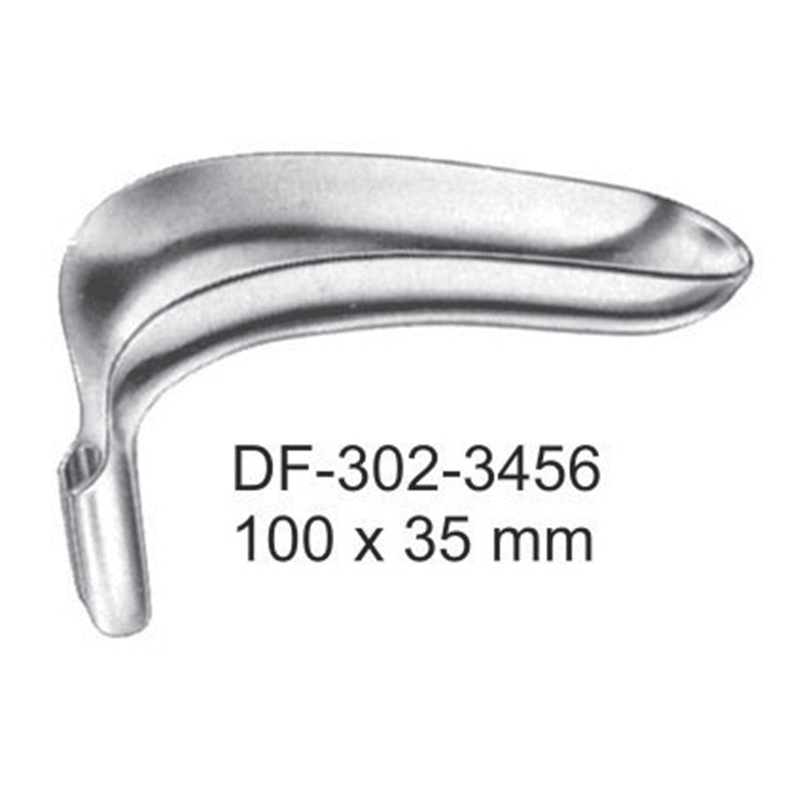 Bozemann Vaginal Specula Blades Only, 100X35mm (DF-302-3456) by Dr. Frigz