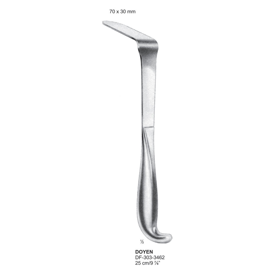 Doyen Vaginal Retractors, 70X30mm , 25cm  (DF-303-3462) by Dr. Frigz