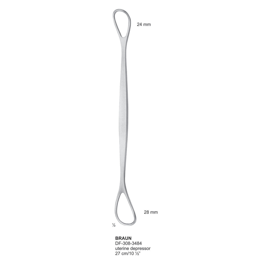 Braun Uterine Depressors, 27Cm, 24X28mm (DF-308-3484) by Dr. Frigz