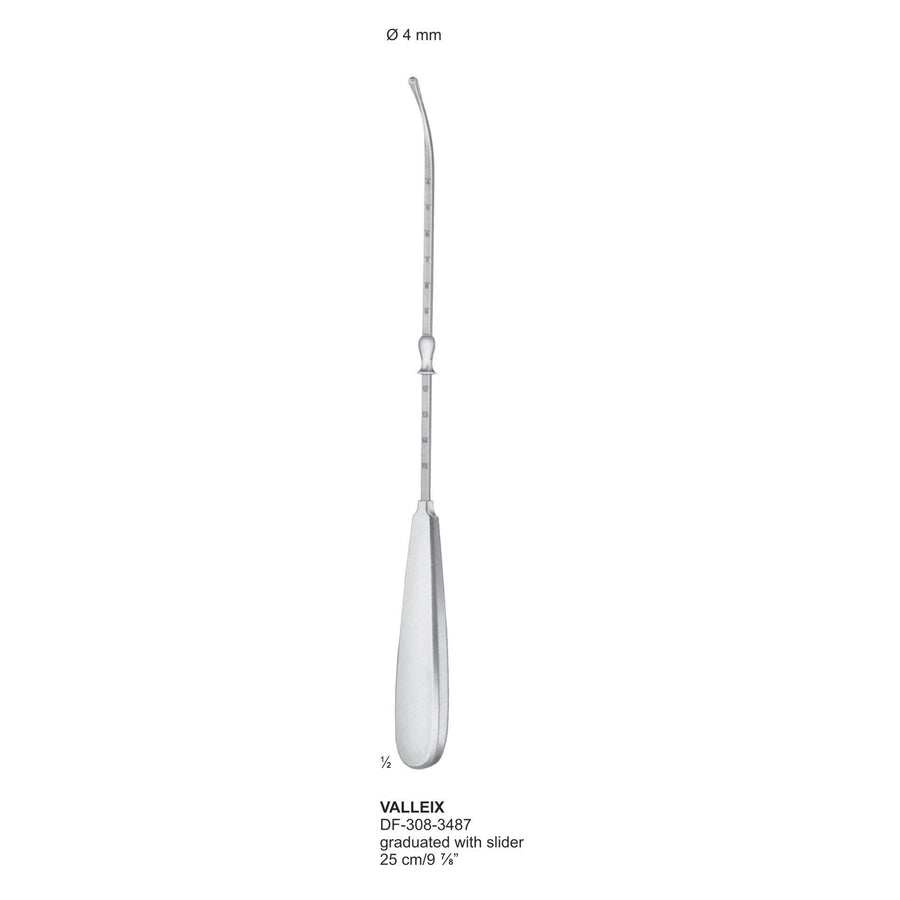 Valleix Uterine Depressors, Dia4mm , 25cm  (DF-308-3487) by Dr. Frigz