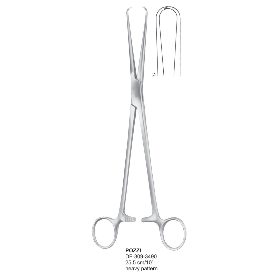 Pozzi Tenaculum Forceps, 25.5cm , Heavy Pattern (DF-309-3490) by Dr. Frigz