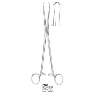 Pozzi Tenaculum Forceps, 25.5cm , Heavy Pattern (DF-309-3490)