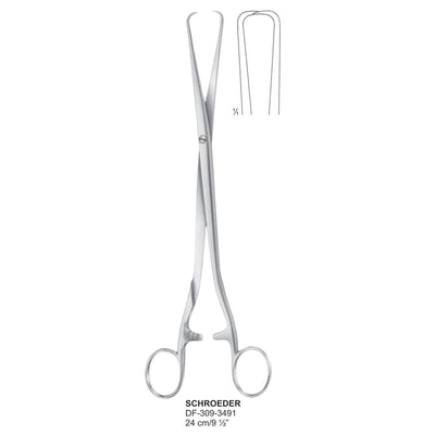 Schroeder Tenaculum Forceps, 24cm  (DF-309-3491)