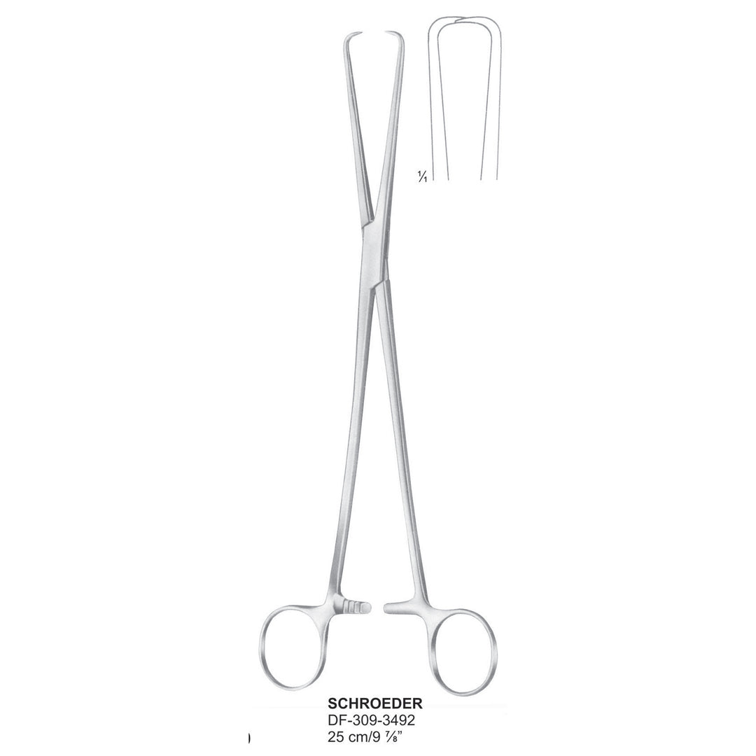 Schroeder Tenaculum Forceps, 25cm  (DF-309-3492) by Dr. Frigz