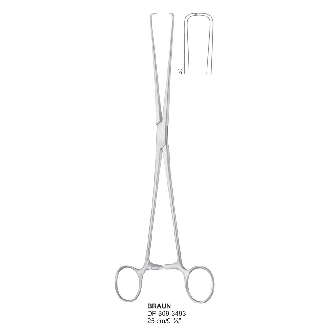 Braun Tenaculum Forceps, 25cm  (DF-309-3493) by Dr. Frigz