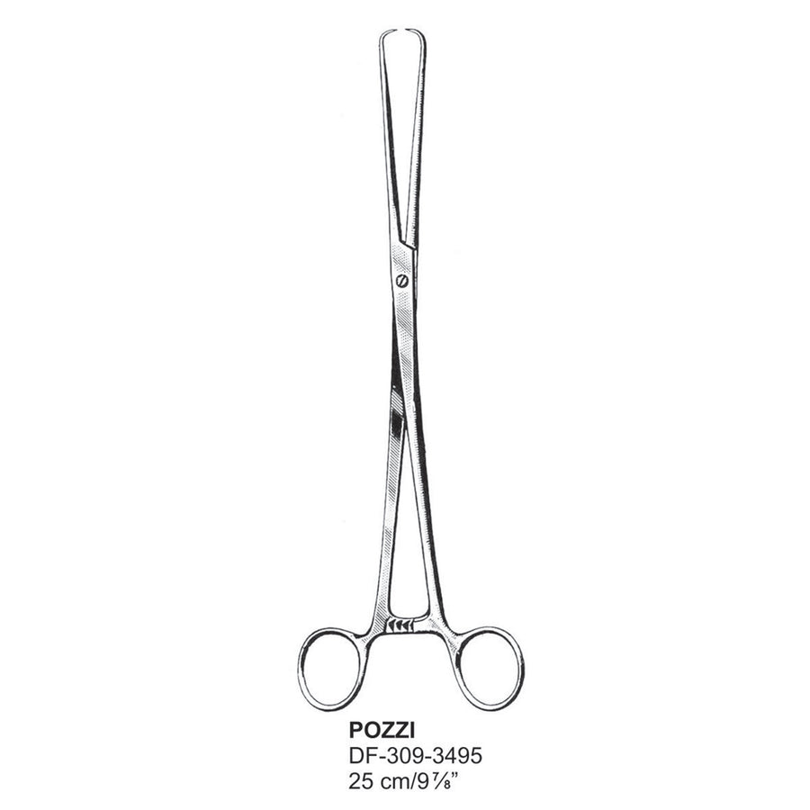 Pozzi Tenaculum Forceps,25cm  (DF-309-3495) by Dr. Frigz