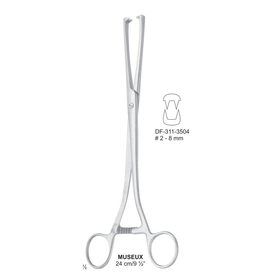 MUSEUX Tenaculum Forceps 24 cm, 2-8mm (DF-311-3504) by Dr. Frigz