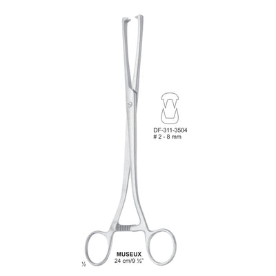 MUSEUX Tenaculum Forceps 24 cm, 2-8mm (DF-311-3504)