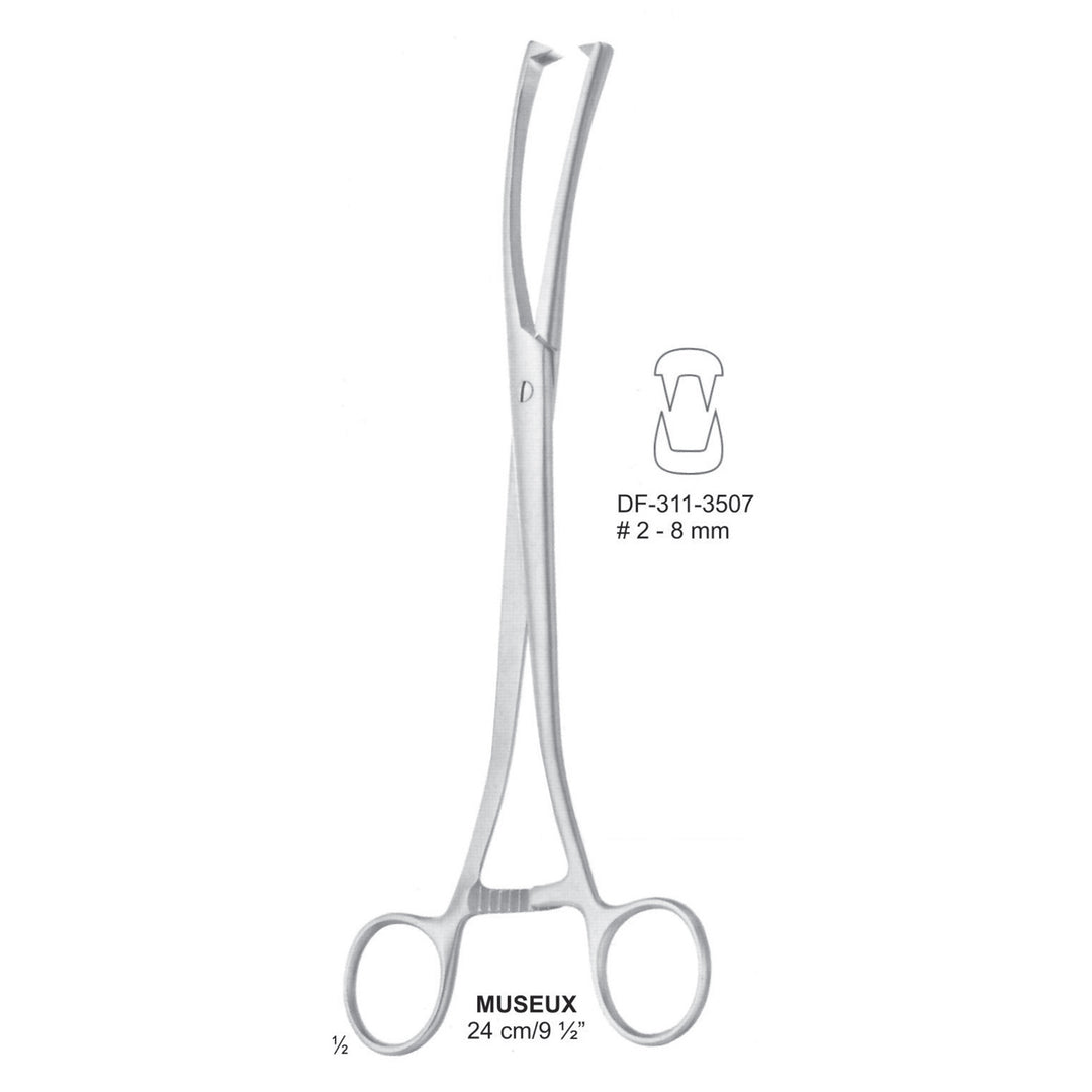 MUSEUX Tenaculum Forceps 24 cm, 2-8mm (DF-311-3507) by Dr. Frigz