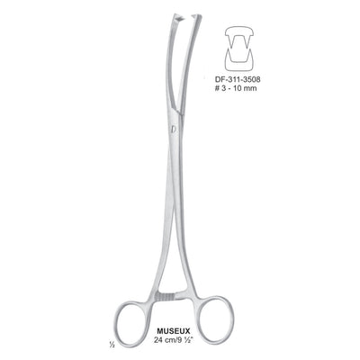 MUSEUX Tenaculum Forceps 24 cm, 3-10mm (DF-311-3508)