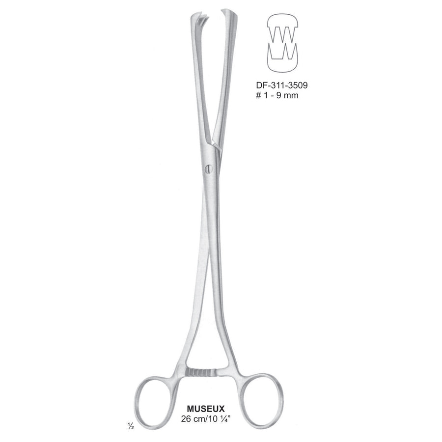 MUSEUX Tenaculum Forceps 26 cm, 1-9mm (DF-311-3509) by Dr. Frigz