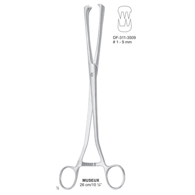 MUSEUX Tenaculum Forceps 26 cm, 1-9mm (DF-311-3509)