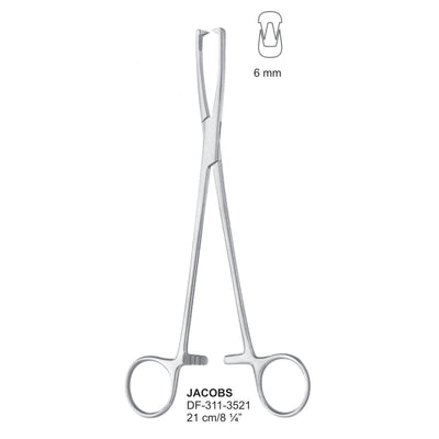 JACOBS Tenaculum Forceps, 21 cm, 6mm (DF-311-3521)