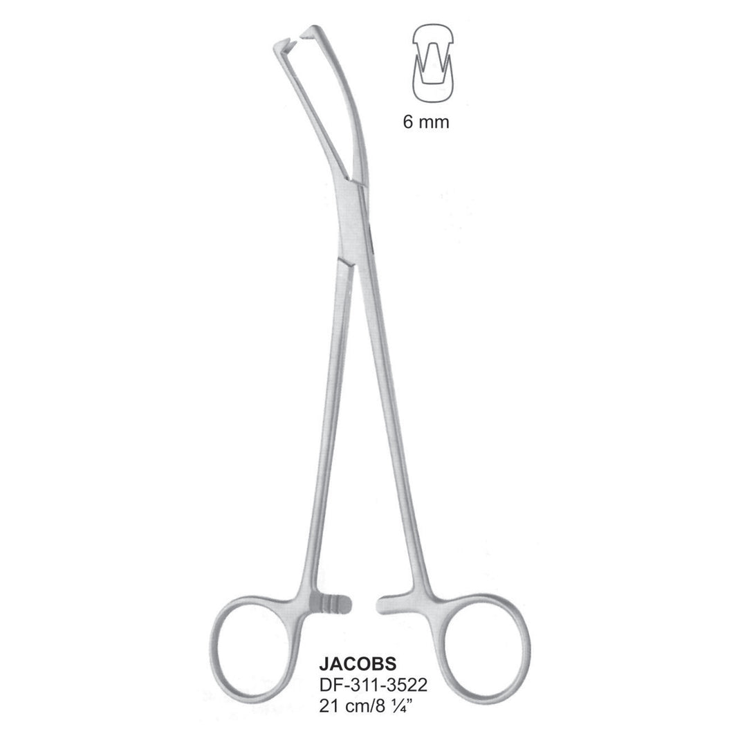 JACOBS Tenaculum Forceps, 21 cm, 6mm (DF-311-3522) by Dr. Frigz