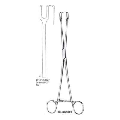 Schroeder Tenaculum Forceps, Straight, 2X2Teeth, 26cm  (DF-312-3527)