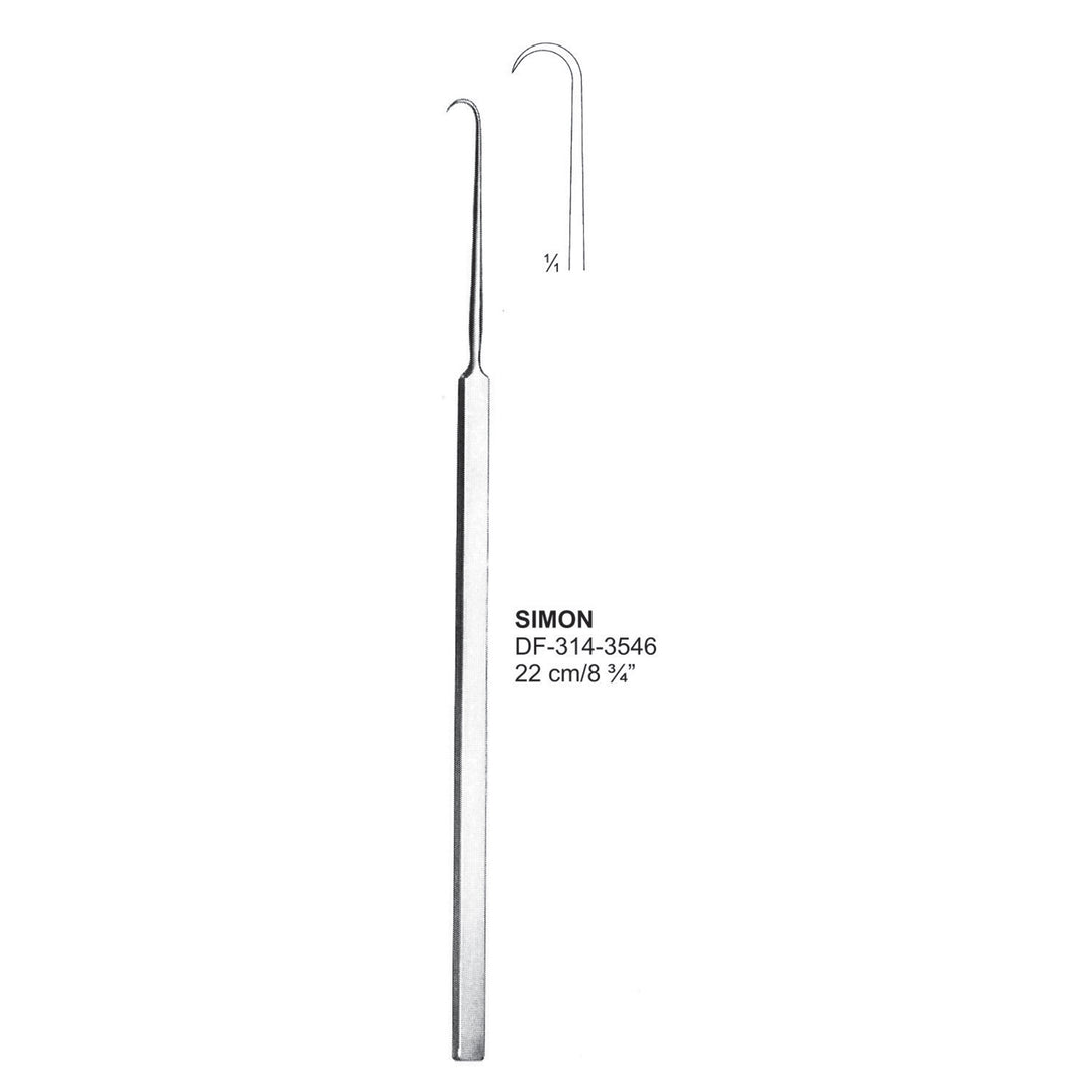 Simon Fistula Hooks,22cm  (DF-314-3546) by Dr. Frigz