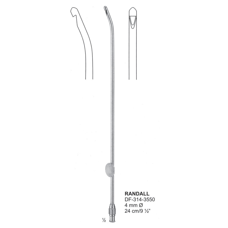 Randall Biopsy Curettes, Dia4mm , 24cm  (DF-314-3550) by Dr. Frigz