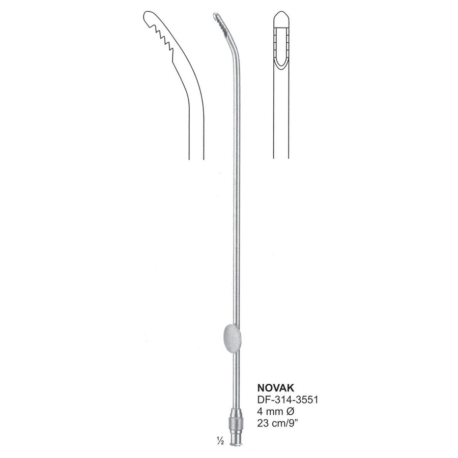 Novak Biopsy Curettes, Dia4mm , 23cm  (DF-314-3551) by Dr. Frigz