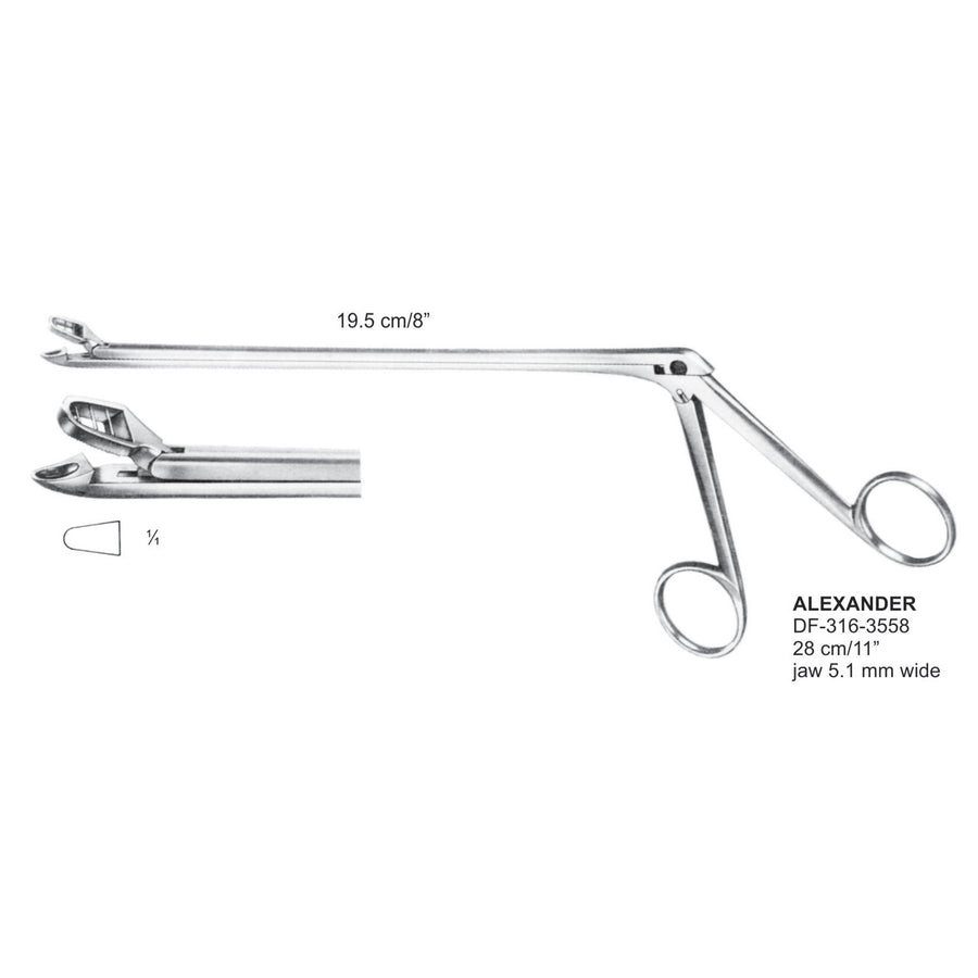 Alexander Uterine Biopsy Forceps, 28Cm, Shaft Length 19.5cm (DF-316-3558) by Dr. Frigz