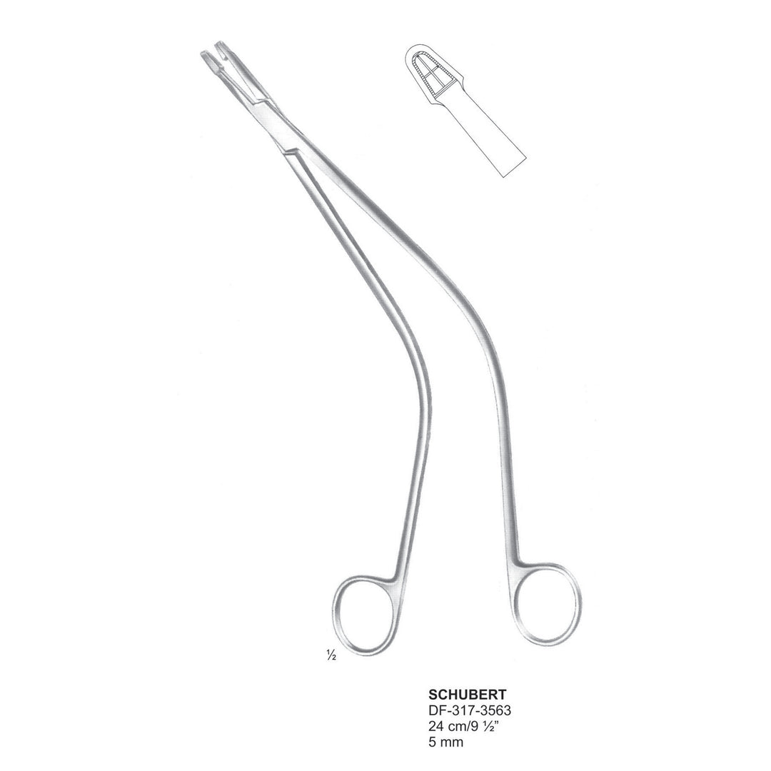 Schubert Biopsy Forceps, Sideway Curved, 24Cm, Dia5mm (DF-317-3563) by Dr. Frigz