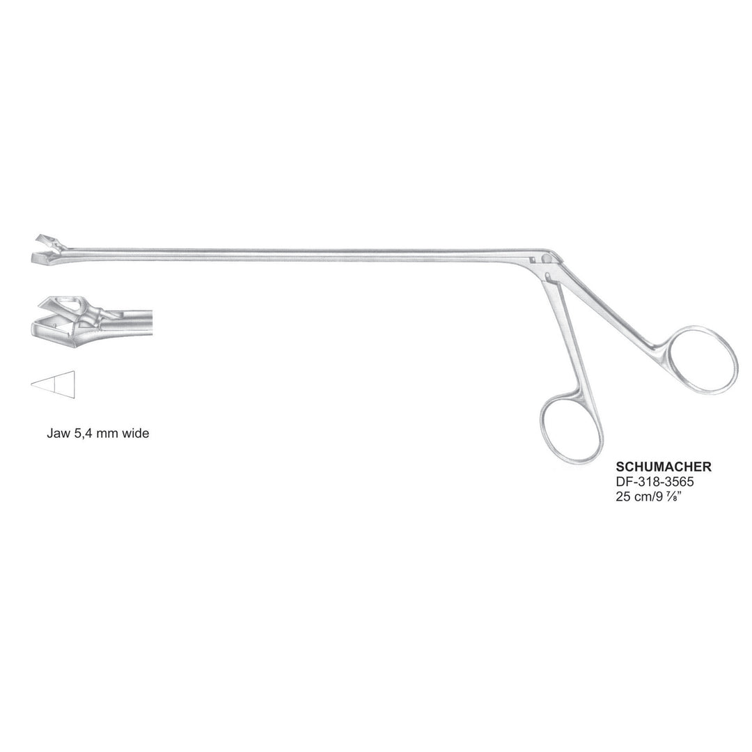 Schumacher Cervical Biopsy Forceps, 25Cm, Jaw 5.4mm Wide (DF-318-3565) by Dr. Frigz