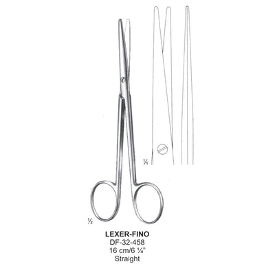Lexer-Fino Dissecting Scissor, Straight, 16cm (DF-32-458) by Dr. Frigz